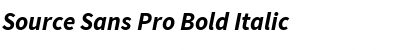 Source Sans Pro Bold Italic Font