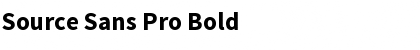 Source Sans Pro Bold Font