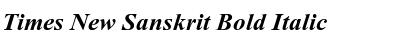 Times New Sanskrit Bold Italic Font