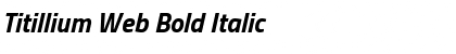 Titillium Web Bold Italic Font