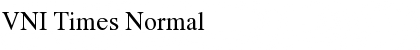 VNI Times Normal Font