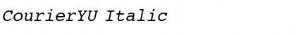 CourierYU Italic Font