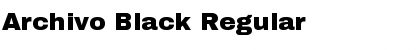 Archivo Black&nbsp;Regular