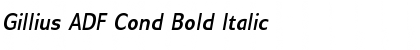 Gillius ADF Cond Bold Italic Font
