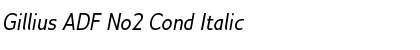 Gillius ADF No2 Cond Italic Font