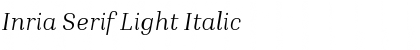 Inria Serif Light Italic