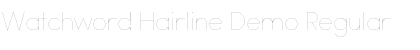 Download Watchword Hairline Demo Font