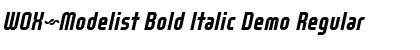 Download WOX~Modelist Bold Italic Demo Font