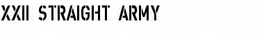XXII ARMY STRAIGHT Font
