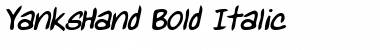 YanksHand Bold Italic Font
