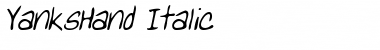 YanksHand Italic Font