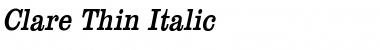 Clare Thin Italic Font