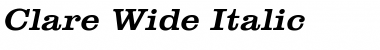 Clare Wide Italic Font