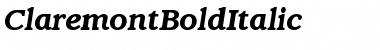 ClaremontBoldItalic Font