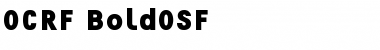 OCRF Bold Font