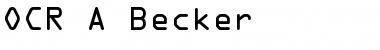 Download OCR A Becker Font