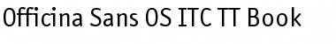 Officina Sans OS ITC TT Book Font