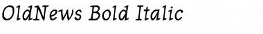 OldNews Bold Italic Font