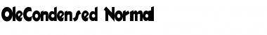 OleCondensed Normal Font