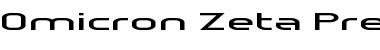 Omicron Zeta Pressed Font