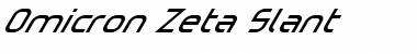 Omicron Zeta Slant Regular Font