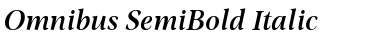 Omnibus SemiBold Italic Font