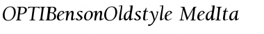 OPTIBensonOldstyle Medium Font