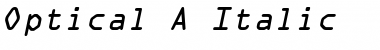 Optical A Italic Font