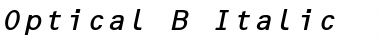 Optical B Font