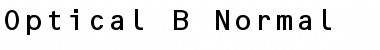 Optical B Normal Font