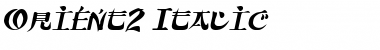 Orient2 Italic Font