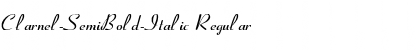 Clarnel-SemiBold-Italic Font