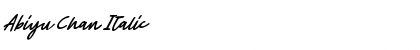 Abiyu Chan Italic Font Abiyu Chan Italic Font
