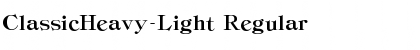 ClassicHeavy-Light Font