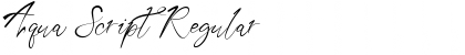 Aqua Script Font