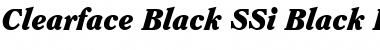 Clearface Black SSi Black Italic
