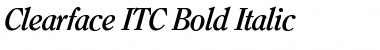 Clearface ITC BQ Bold Italic Font