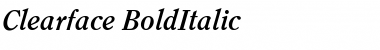 Clearface BoldItalic Font