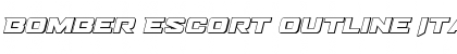 Download Bomber Escort Outline Italic Font