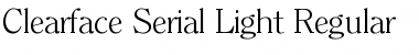 Clearface-Serial-Light Regular Font