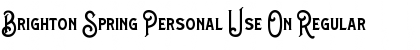 Download Brighton Spring Personal Use On Font Download Brighton Spring Personal Use On Font