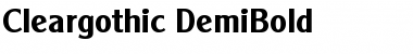 Cleargothic-DemiBold Regular Font