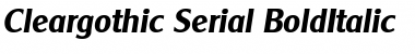 Cleargothic-Serial BoldItalic Font