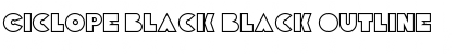 Ciclope Black Black Outline Font