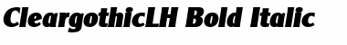 CleargothicLH Bold Italic Font