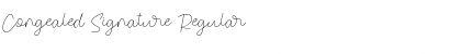 Download Congealed Signature Font