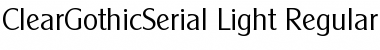 ClearGothicSerial-Light Font