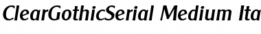 Download ClearGothicSerial-Medium Font