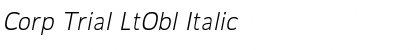 Corp Trial LtObl Italic Font