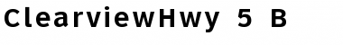 ClearviewHwy-5-B Regular Font